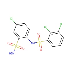 NS(=O)(=O)c1cc(Cl)ccc1NS(=O)(=O)c1cccc(Cl)c1Cl ZINC000147900441