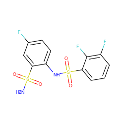 NS(=O)(=O)c1cc(F)ccc1NS(=O)(=O)c1cccc(F)c1F ZINC000148536852