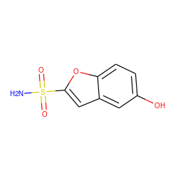 NS(=O)(=O)c1cc2cc(O)ccc2o1 ZINC000027864919