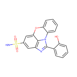 NS(=O)(=O)c1cc2nc(-c3ccccc3O)n3c4ccccc4oc(c1)c23 ZINC000095589897