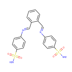 NS(=O)(=O)c1ccc(/N=C/c2ccccc2/C=N/c2ccc(S(N)(=O)=O)cc2)cc1 ZINC001772619702