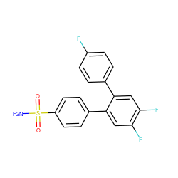 NS(=O)(=O)c1ccc(-c2cc(F)c(F)cc2-c2ccc(F)cc2)cc1 ZINC000013755789