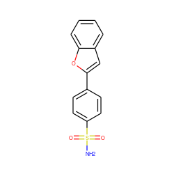 NS(=O)(=O)c1ccc(-c2cc3ccccc3o2)cc1 ZINC000653713051