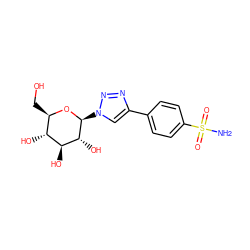 NS(=O)(=O)c1ccc(-c2cn([C@@H]3O[C@H](CO)[C@@H](O)[C@H](O)[C@H]3O)nn2)cc1 ZINC000029134322