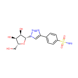 NS(=O)(=O)c1ccc(-c2cn([C@@H]3O[C@H](CO)[C@@H](O)[C@H]3O)nn2)cc1 ZINC000029134274