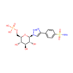 NS(=O)(=O)c1ccc(-c2cn([C@@H]3O[C@H](COP(=O)(O)O)[C@@H](O)[C@H](O)[C@H]3O)nn2)cc1 ZINC000473134080