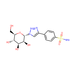 NS(=O)(=O)c1ccc(-c2cn([C@H]3O[C@H](CO)[C@@H](O)[C@H](O)[C@@H]3O)nn2)cc1 ZINC000029134239