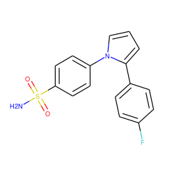 NS(=O)(=O)c1ccc(-n2cccc2-c2ccc(F)cc2)cc1 ZINC000000022443