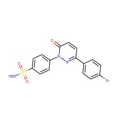 NS(=O)(=O)c1ccc(-n2nc(-c3ccc(Br)cc3)ccc2=O)cc1 ZINC000653688026