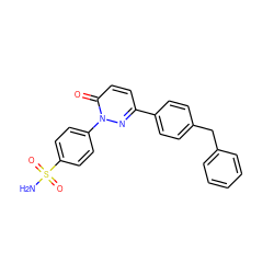 NS(=O)(=O)c1ccc(-n2nc(-c3ccc(Cc4ccccc4)cc3)ccc2=O)cc1 ZINC000653706011