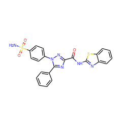 NS(=O)(=O)c1ccc(-n2nc(C(=O)Nc3nc4ccccc4s3)nc2-c2ccccc2)cc1 ZINC000169353210