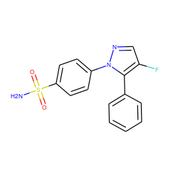 NS(=O)(=O)c1ccc(-n2ncc(F)c2-c2ccccc2)cc1 ZINC000013761855