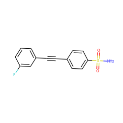 NS(=O)(=O)c1ccc(C#Cc2cccc(F)c2)cc1 ZINC000072125980