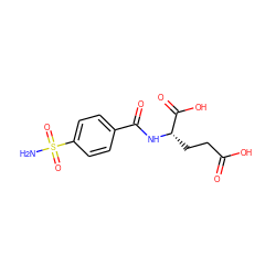 NS(=O)(=O)c1ccc(C(=O)N[C@@H](CCC(=O)O)C(=O)O)cc1 ZINC000027644960