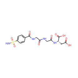 NS(=O)(=O)c1ccc(C(=O)NCC(=O)NCC(=O)N[C@@H](CC(=O)O)C(=O)O)cc1 ZINC000027648901