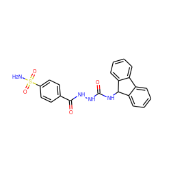 NS(=O)(=O)c1ccc(C(=O)NNC(=O)NC2c3ccccc3-c3ccccc32)cc1 ZINC000013612921