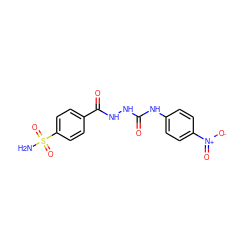 NS(=O)(=O)c1ccc(C(=O)NNC(=O)Nc2ccc([N+](=O)[O-])cc2)cc1 ZINC000013612904