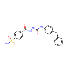 NS(=O)(=O)c1ccc(C(=O)NNC(=O)Nc2ccc(Cc3ccccc3)cc2)cc1 ZINC000013612915