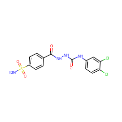 NS(=O)(=O)c1ccc(C(=O)NNC(=O)Nc2ccc(Cl)c(Cl)c2)cc1 ZINC000013612896