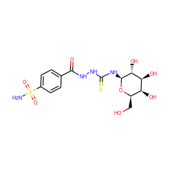 NS(=O)(=O)c1ccc(C(=O)NNC(=S)N[C@@H]2O[C@H](CO)[C@H](O)[C@H](O)[C@H]2O)cc1 ZINC000073333886