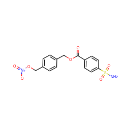 NS(=O)(=O)c1ccc(C(=O)OCc2ccc(CO[N+](=O)[O-])cc2)cc1 ZINC000071341429