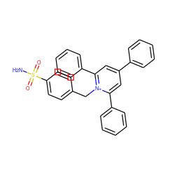 NS(=O)(=O)c1ccc(C[n+]2c(-c3ccccc3)cc(-c3ccccc3)cc2-c2ccccc2)cc1 ZINC000027995201