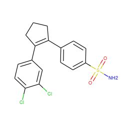 NS(=O)(=O)c1ccc(C2=C(c3ccc(Cl)c(Cl)c3)CCC2)cc1 ZINC000013744276