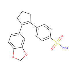 NS(=O)(=O)c1ccc(C2=C(c3ccc4c(c3)OCO4)CCC2)cc1 ZINC000003814655