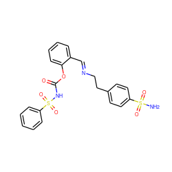 NS(=O)(=O)c1ccc(CC/N=C/c2ccccc2OC(=O)NS(=O)(=O)c2ccccc2)cc1 ZINC000028968156