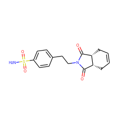 NS(=O)(=O)c1ccc(CCN2C(=O)[C@H]3CC=CC[C@H]3C2=O)cc1 ZINC001772638020