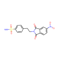 NS(=O)(=O)c1ccc(CCN2C(=O)c3ccc([N+](=O)[O-])cc3C2=O)cc1 ZINC000103260816