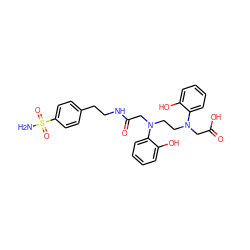 NS(=O)(=O)c1ccc(CCNC(=O)CN(CCN(CC(=O)O)c2ccccc2O)c2ccccc2O)cc1 ZINC000029246941