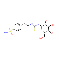 NS(=O)(=O)c1ccc(CCNC(=S)N[C@@H]2O[C@H](CO)[C@@H](O)[C@H](O)[C@H]2O)cc1 ZINC000073314427