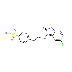 NS(=O)(=O)c1ccc(CCNC2=c3cc(Cl)ccc3=NC2=O)cc1 ZINC001772604199