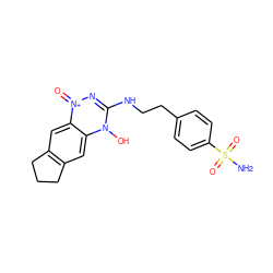 NS(=O)(=O)c1ccc(CCNc2n[n+](=O)c3cc4c(cc3n2O)CCC4)cc1 ZINC001772640943