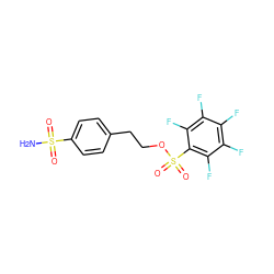 NS(=O)(=O)c1ccc(CCOS(=O)(=O)c2c(F)c(F)c(F)c(F)c2F)cc1 ZINC000013835309