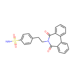 NS(=O)(=O)c1ccc(CCn2c(=O)c3ccccc3c3ccccc3c2=O)cc1 ZINC000036651190