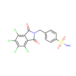 NS(=O)(=O)c1ccc(CN2C(=O)c3c(Cl)c(Cl)c(Cl)c(Cl)c3C2=O)cc1 ZINC000096905485