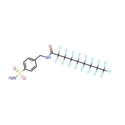 NS(=O)(=O)c1ccc(CNC(=O)C(F)(F)C(F)(F)C(F)(F)C(F)(F)C(F)(F)C(F)(F)C(F)(F)C(F)(F)F)cc1 ZINC000034718127