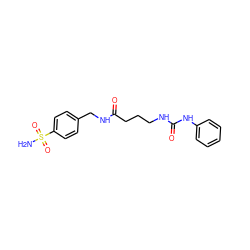 NS(=O)(=O)c1ccc(CNC(=O)CCCNC(=O)Nc2ccccc2)cc1 ZINC000299828632