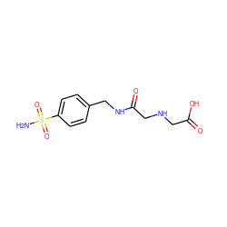 NS(=O)(=O)c1ccc(CNC(=O)CNCC(=O)O)cc1 ZINC000013472883