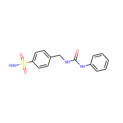 NS(=O)(=O)c1ccc(CNC(=O)Nc2ccccc2)cc1 ZINC000006241125