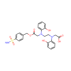 NS(=O)(=O)c1ccc(COC(=O)CN(CCN(CC(=O)O)c2ccccc2O)c2ccccc2O)cc1 ZINC000029248621