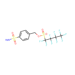 NS(=O)(=O)c1ccc(COS(=O)(=O)C(F)(F)C(F)(F)C(F)(F)C(F)(F)F)cc1 ZINC000034718124