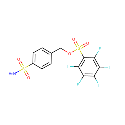 NS(=O)(=O)c1ccc(COS(=O)(=O)c2c(F)c(F)c(F)c(F)c2F)cc1 ZINC000013835308