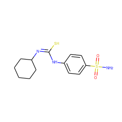 NS(=O)(=O)c1ccc(N/C(S)=N\C2CCCCC2)cc1 ZINC000013496800