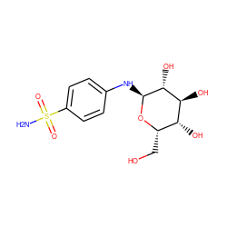 NS(=O)(=O)c1ccc(N[C@@H]2O[C@@H](CO)[C@@H](O)[C@H](O)[C@H]2O)cc1 ZINC000095553895