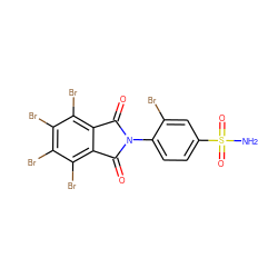 NS(=O)(=O)c1ccc(N2C(=O)c3c(Br)c(Br)c(Br)c(Br)c3C2=O)c(Br)c1 ZINC000096934390