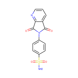 NS(=O)(=O)c1ccc(N2C(=O)c3cccnc3C2=O)cc1 ZINC000001017268