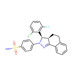 NS(=O)(=O)c1ccc(N2N=C3c4ccccc4CC[C@@H]3[C@@H]2c2c(F)cccc2Cl)cc1 ZINC000299866583